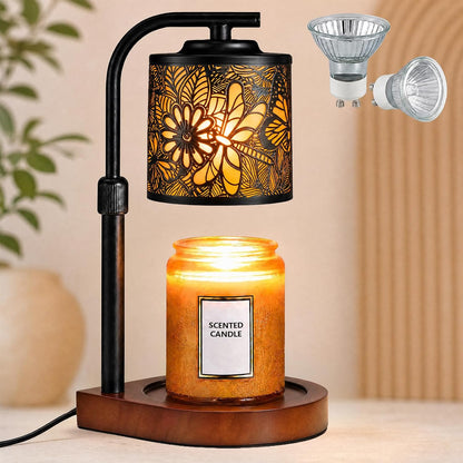 Candle Warmer Lamp with Timer & Dimmer- Electric Wax Melt Warmer with Adjustable Height for Scented Candles, Home Décor Fragrance and House Warming Birthday Gifts for Women Mom