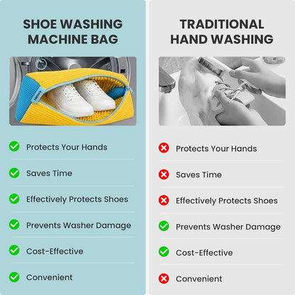 Shoe Washing Machine Bag for Washer and Dryer – 2pc Reusable Shoe Cleaning Bag for Sneakers & Tennis Shoes
