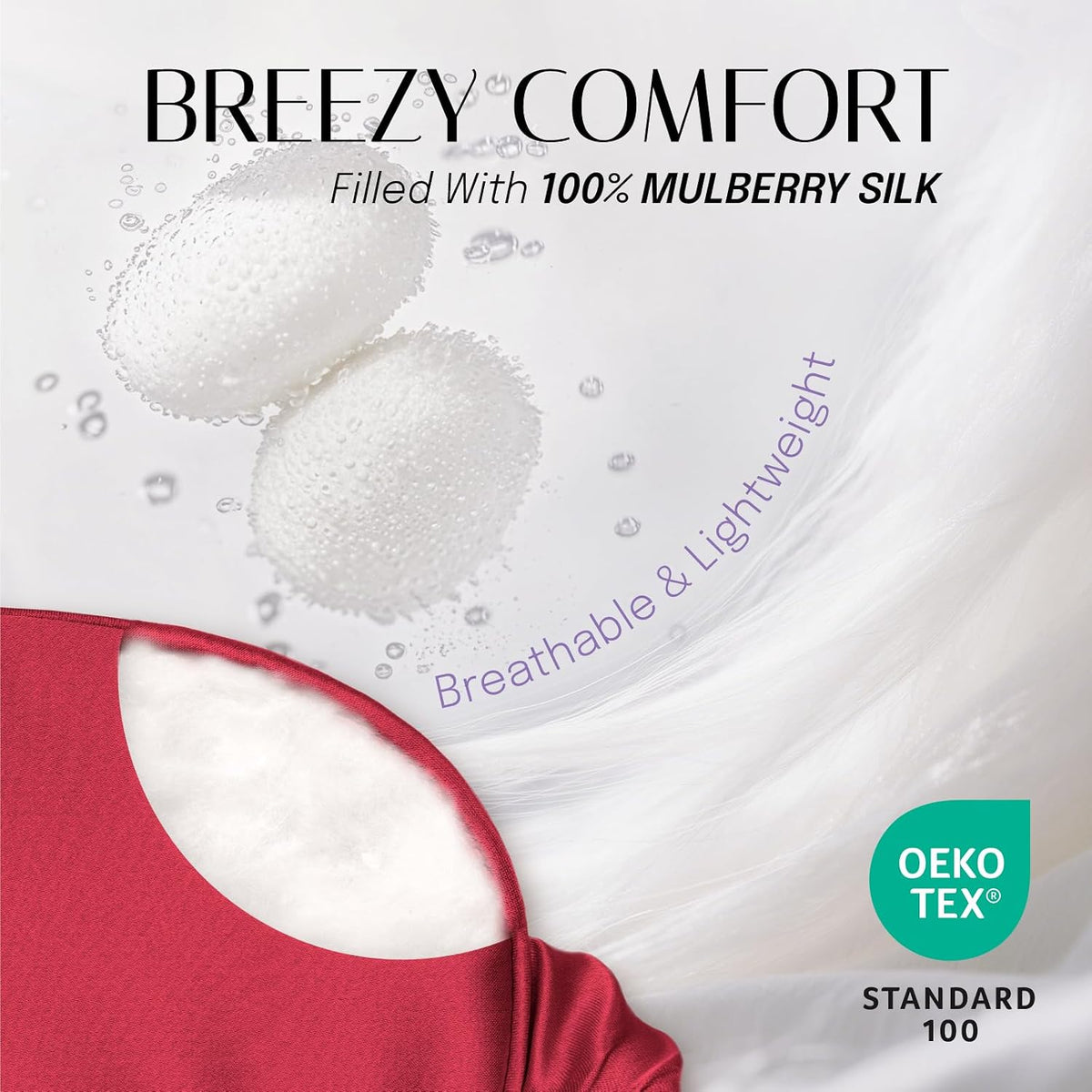 OLESILK 100% Mulberry Silk Sleep Mask for Women - Zero-Pressure Blackout