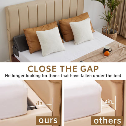 Bedluxe King Bed Wedge Pillow for Headboard, Fill The Gap (0-7")