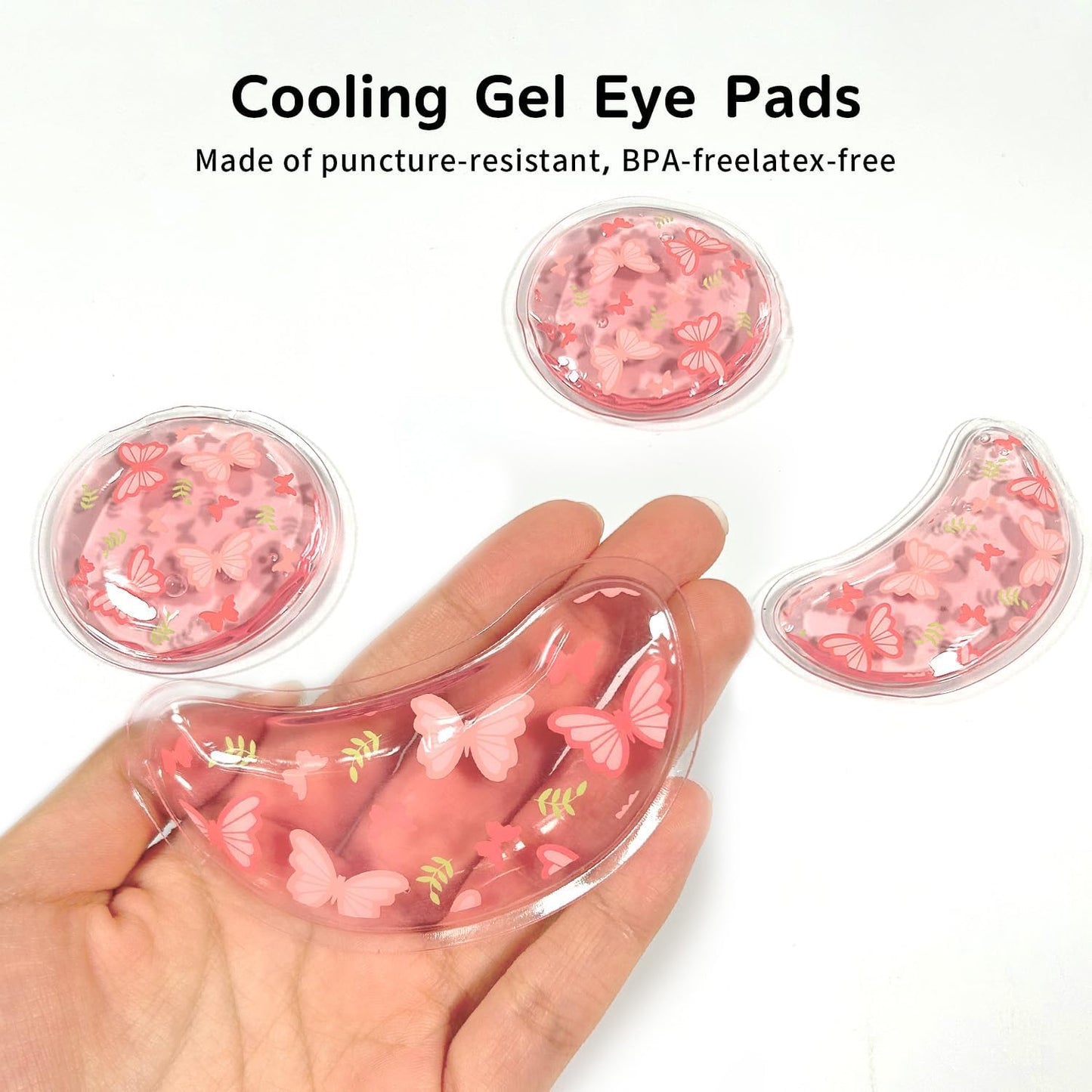 4PCS Gel Eye Ice Pack Set Reusable, Cold and Hot Compress for Eyes, Ice Pack for Eyes, Cooling Eye Pads for Eye Strain, Swelling, Redness, Dark Circles, Puffy Eyes, and Eye Recovery Surgery.