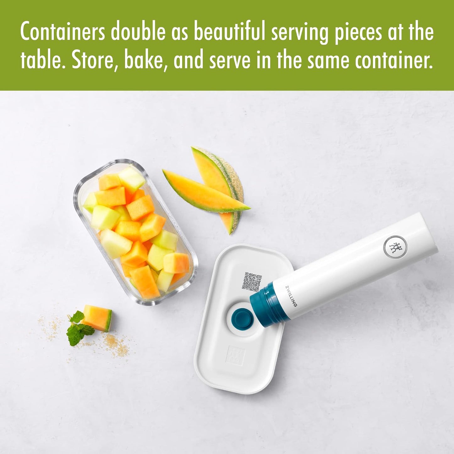 For food to stay fresh up to 5X longer, pump required (not included).