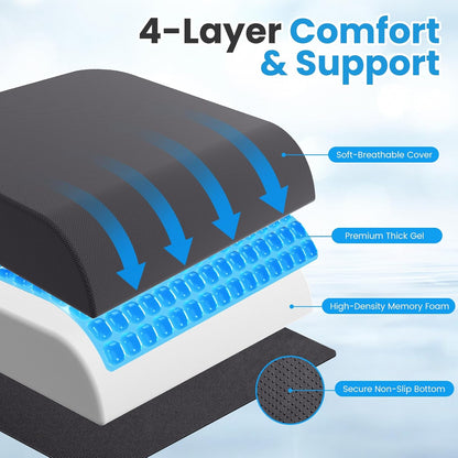 Wheelchair Seat Cushion Cooling Gel Memory Foam Chair Cushion