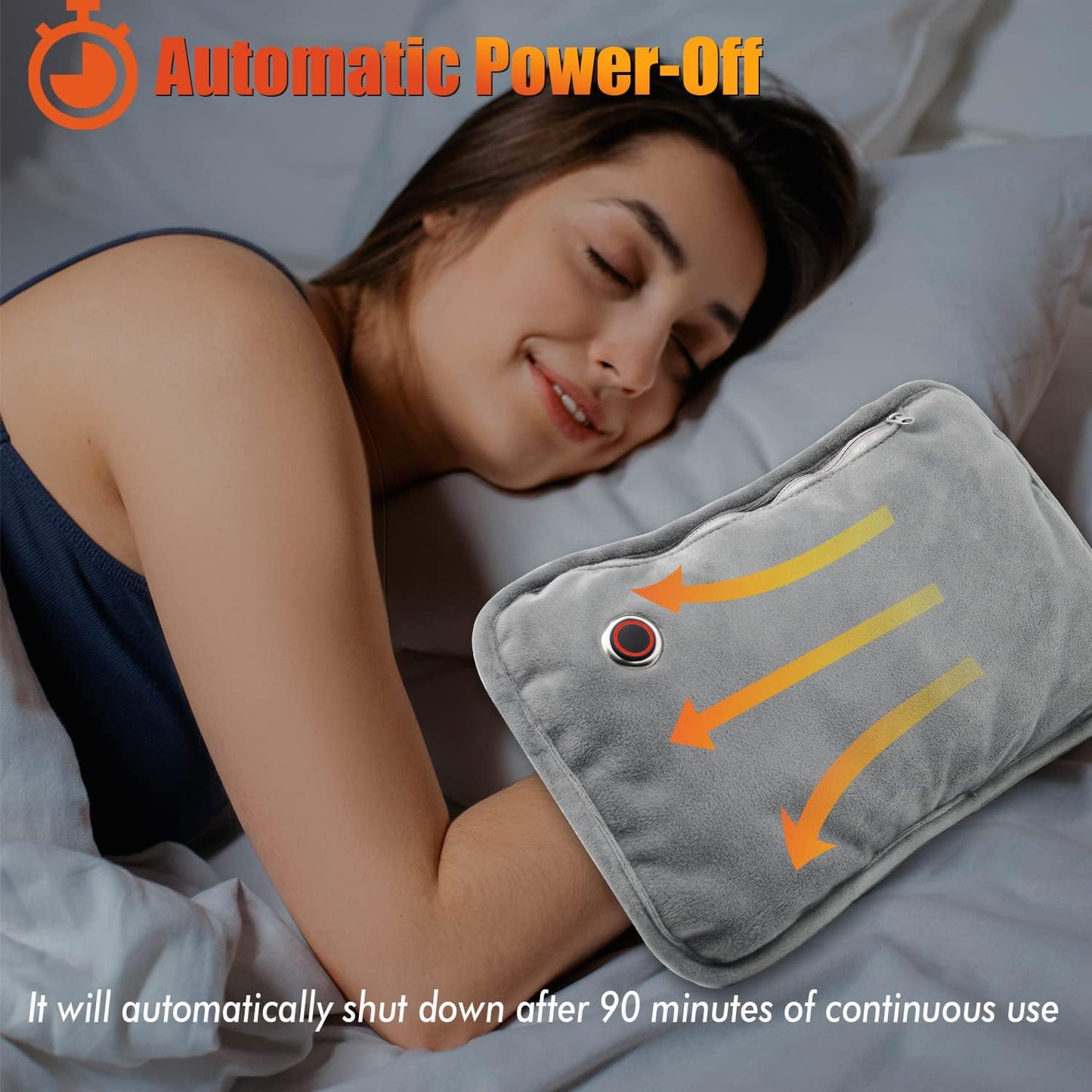 Hand Warmers Rechargeable, 10000mAh Electric Heated Gloves Portable Graphene Handwarmers Pouch with 3 Levels & Double-Sided Heating for Hunting Camping Golf Xmas Gifts for Women Men