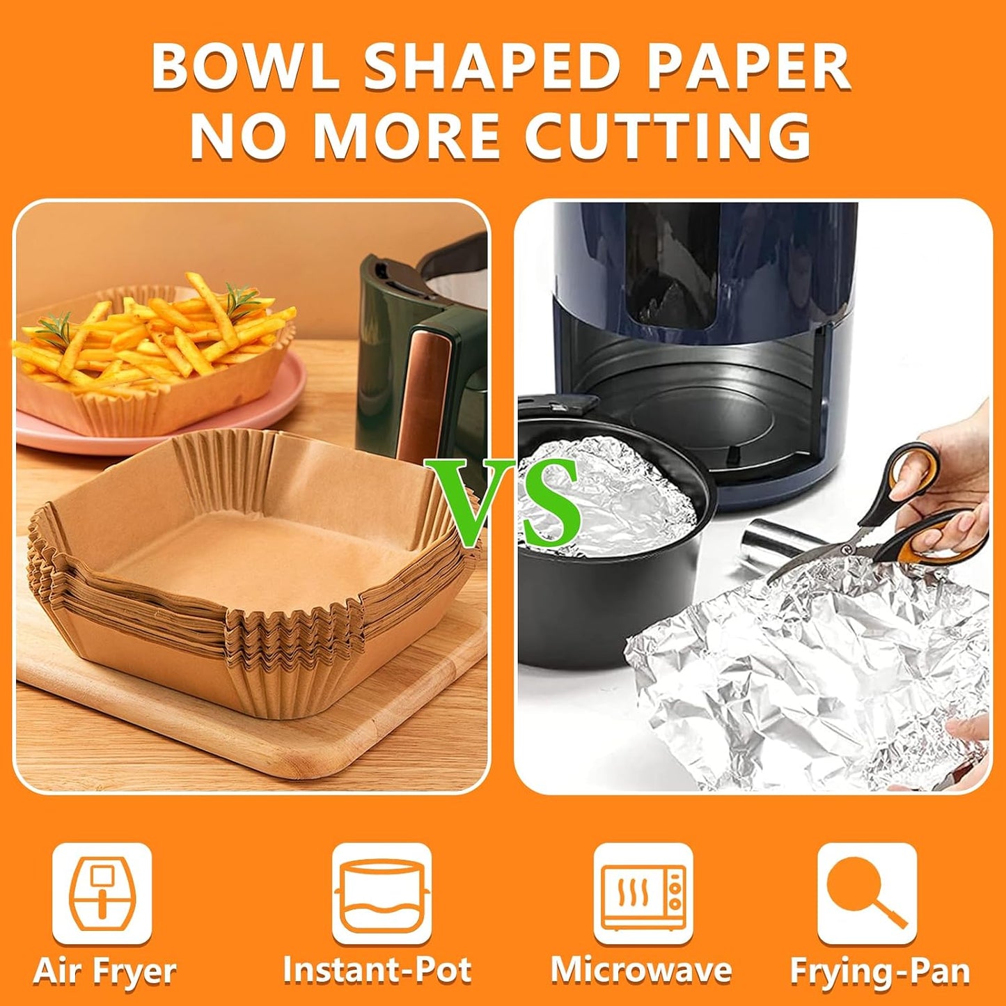 200PCS Air Fryer Liners for Ninja: Higher Non-Stick Disposable Parchment Paper Liner for Ninja DZ201/DZ401 Dual Airfryer Baking - Food Grade Ninja Air fryer Accessories (Rectangle - 8.6 x 5.5 inch)