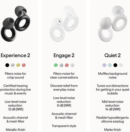 Loop Experience 2 Ear Plugs - Stylish Certified Hearing Protection