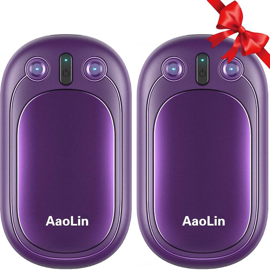 AI Hand Warmers Rechargeable, AaoLin Electric Hand Warmers Reusable, 12Hrs Long Heating, Portable Pocket Handwarmer Great Gift for Outdoors, Camping, Golf, Hunting Gear