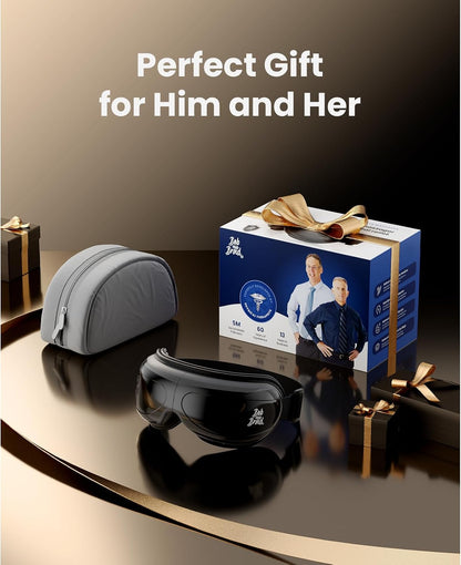 BOB AND BRAD Eye Massager with Heat FSA Eligible HSA, Birthday Gifts for Women Men Mom, Heated Eye Mask for Migraines with Music, Smart Migraine Massager for Dry Eyes Relief & Improve Sleep