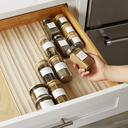 YouCopia SpiceLiner Spice Rack Drawer Organizer (Universal Fit 10’ Roll),Gray