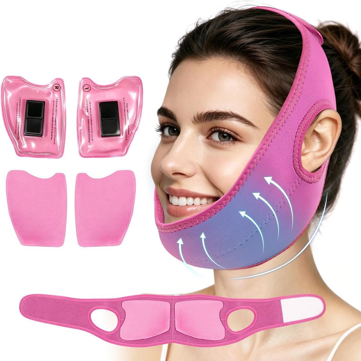 ZNÖCUETÖD 4 Packs Small Gel Ice Packs for Injuries Reusable Compatible with Wisdom Teeth Ice Pack Head Jaw Face Wrap Oral Dental Surgery Recovery