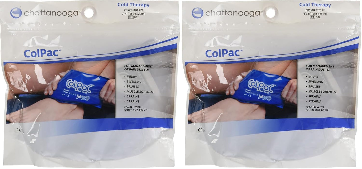 Chattanooga ColPac Reusable Gel Ice Pack Cold Therapy for Knee, Arm, Elbow, Shoulder, Back for Aches, Swelling, Bruises, Sprains, Inflammation (11"x14") - Blue