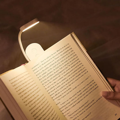 Choudao Rechargeable Book Light, Portable Reading Light,Black | Eye Caring 3 Color Temps, Extremely Long Battery Life, Portable Clip-On Reading Light for Studying