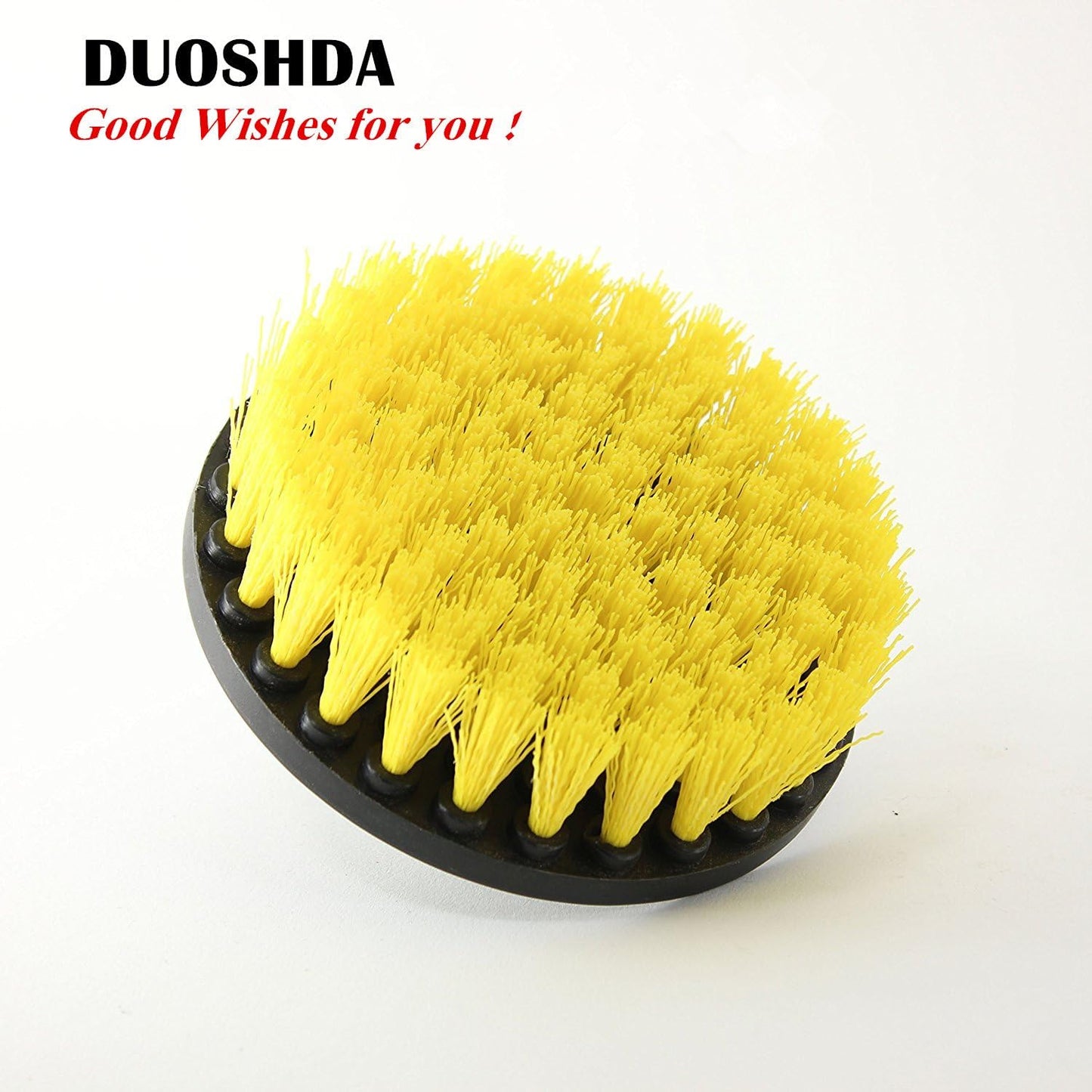 5in 3 Piece Soft, Medium and Stiff Power Scrubbing Brush Drill Attachment for Cleaning Showers, Tubs, Bathrooms, Tile, Grout, Carpet, Tires and Boats by DUOSHIDA