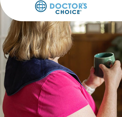 Doctor's Choice Neck & Shoulder Wrap, Hot & Cold Therapy, Flexible Gel Pack | Heat it or Chill it, Dual-sided Design, Adjustable Closure, Ergonomic Comfort, Hands-Free Use, Machine Washable