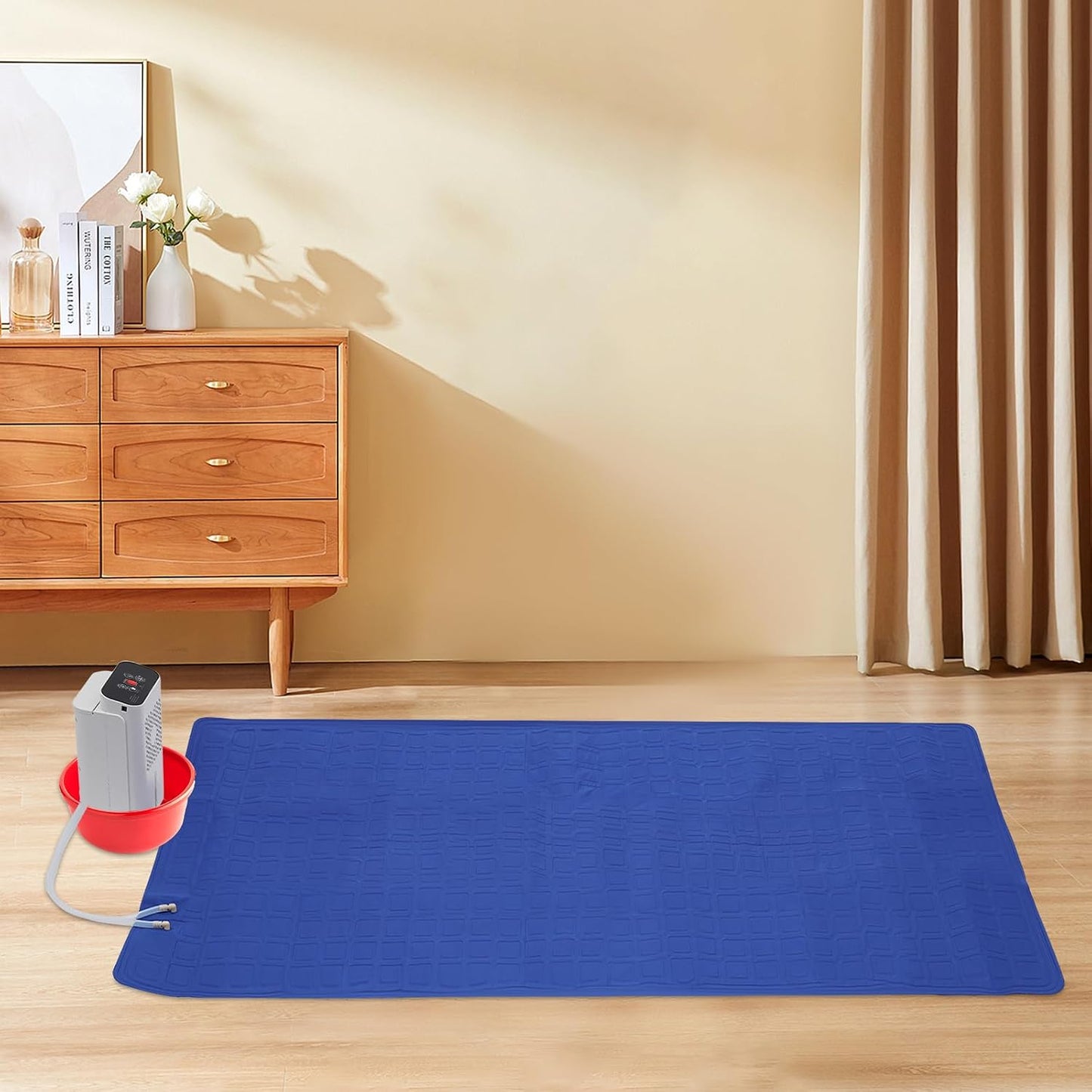 Water Bed Cooler,4.5L Water Cooling Mattress Pad, Bed Cooling System 63 x 27.5'',For Family Bedrooms And Student Dormitories