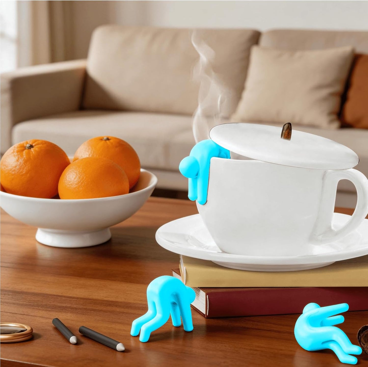Pot Lid Lifter Fun and Useful Kitchen Gadgets Little Guy Pot Lid Holder Overflow Stopper Little Guy Pot Watcher (Green)