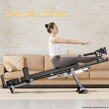 Fitness Full Body Traction Bed, Massage Cervical Traction Table for Lumber Stretching, Portable Inversion Table Alternative, Back Decompression Bench Machine for Home (Electric High)