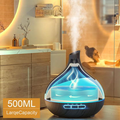 Essential Oil Diffuser for Women: 500ml with 14 Color LED