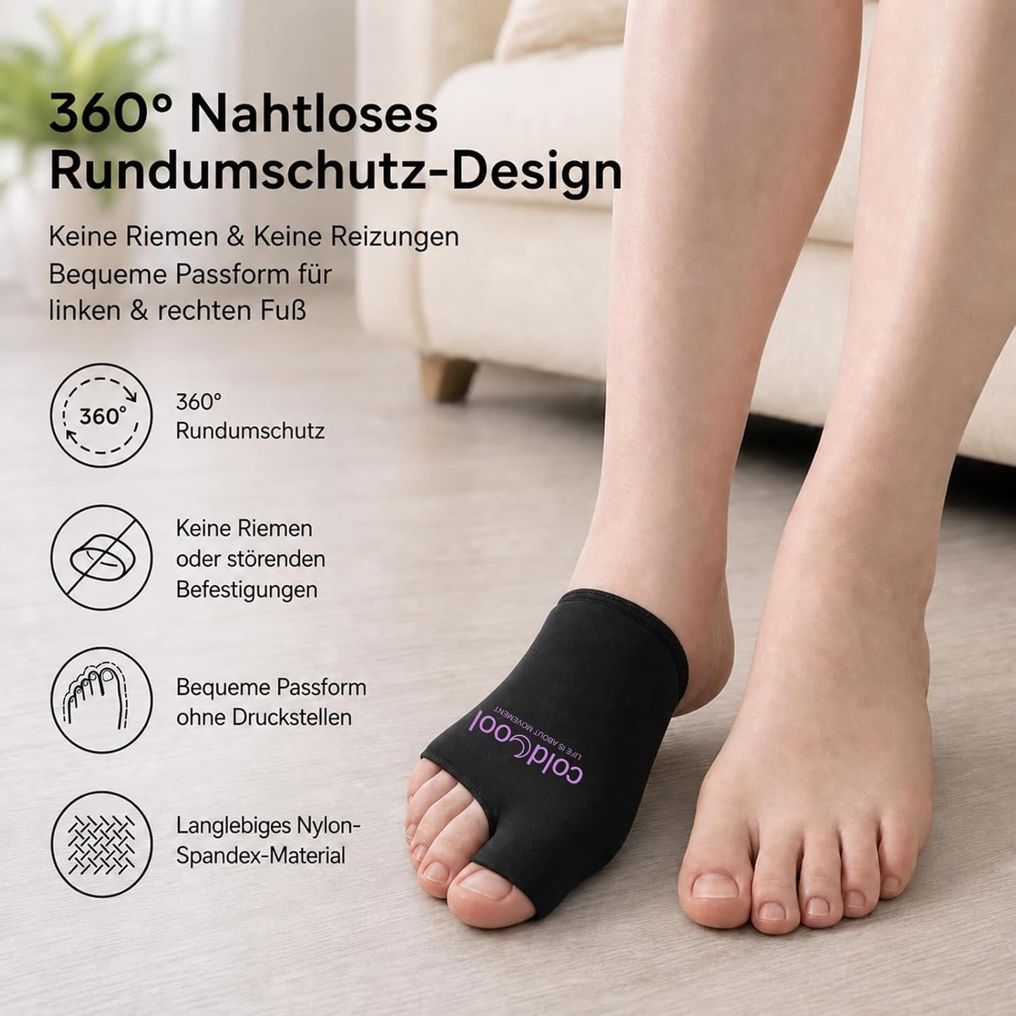 2 Pack Forefoot Toe Ice Pack，Foot Ice Pack Wrap Bunion Corrector for Women & Men, Non-Slip Bunion Relief Socks with Hot and Cold Therapy for Plantar Fasciitis, Hallux Valgusand Sport Injured