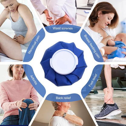 11" Large Ice Bag Pack with Wrap for Injuries, Upgrade Reusable Ice Packs, Effective Hot/Cold Therapy for Migraine, Shoulder, Neck, Knee Pain, No-Leak & Waterproof, Blue