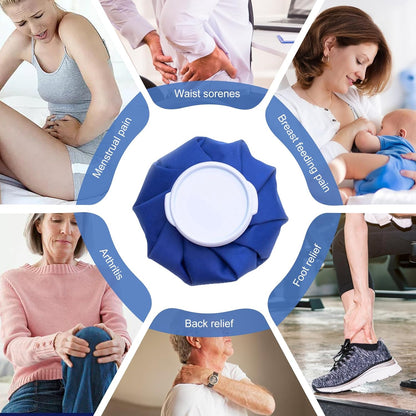 11" Large Ice Bag Pack with Wrap for Injuries, Upgrade Reusable Ice Packs, Effective Hot/Cold Therapy for Migraine, Shoulder, Neck, Knee Pain, No-Leak & Waterproof, Blue