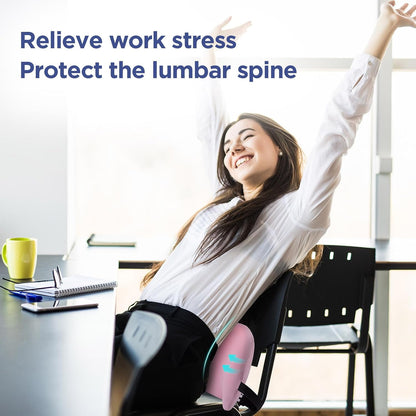 Lumbar Support Pillow for Office Chair, Memory Foam Car Back Cushion | Lumbar Pillow Lower Back with 4d Mesh Cover Adjustable Straps, Ergonomic Chair Back Pillow for Office, Car, Gaming Chairs