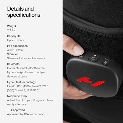 Hyperice Venom 2 Back Heated Vibration Massage Therapy Wrap Pain Relief | Relieve Pain | Soreness | Tightness | Increase Blood Flow |Three Precise Settings and Patterns | Up to 3 Hour Battery Life