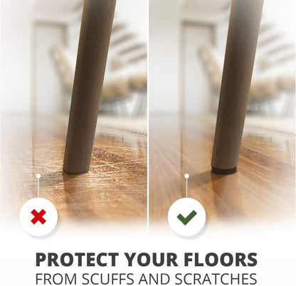 16 Heavy-Duty Felt Furniture Pads 2” 1/4” Thick X-Protector Round Felt Pads | Furniture Feet - The Best Felt Floor Protectors for Furniture to Prevent Scratches. Protect Your Hard Floor! (Beige)