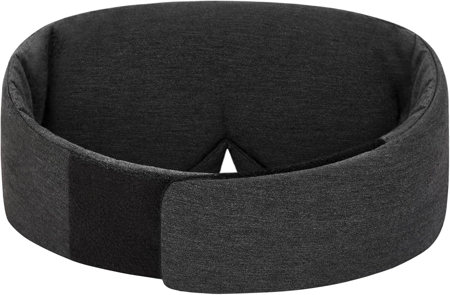 ALASKA BEAR Wraparound Style Organic Cotton Eye Mask with Padded Nose, Big Wide Headband and Large Coverage Ear Muff Sleeping Mask with Bottom Flap for Full Blackout, Dark Grey