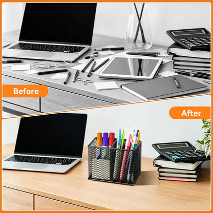 LEOSTEP Magnetic Pen Holder,Metal Magnetic Dry Erase Marker Holder,Magnetic Pen Holder for Refrigerator Whiteboard, Locker Accessories for Classroom School Office Home