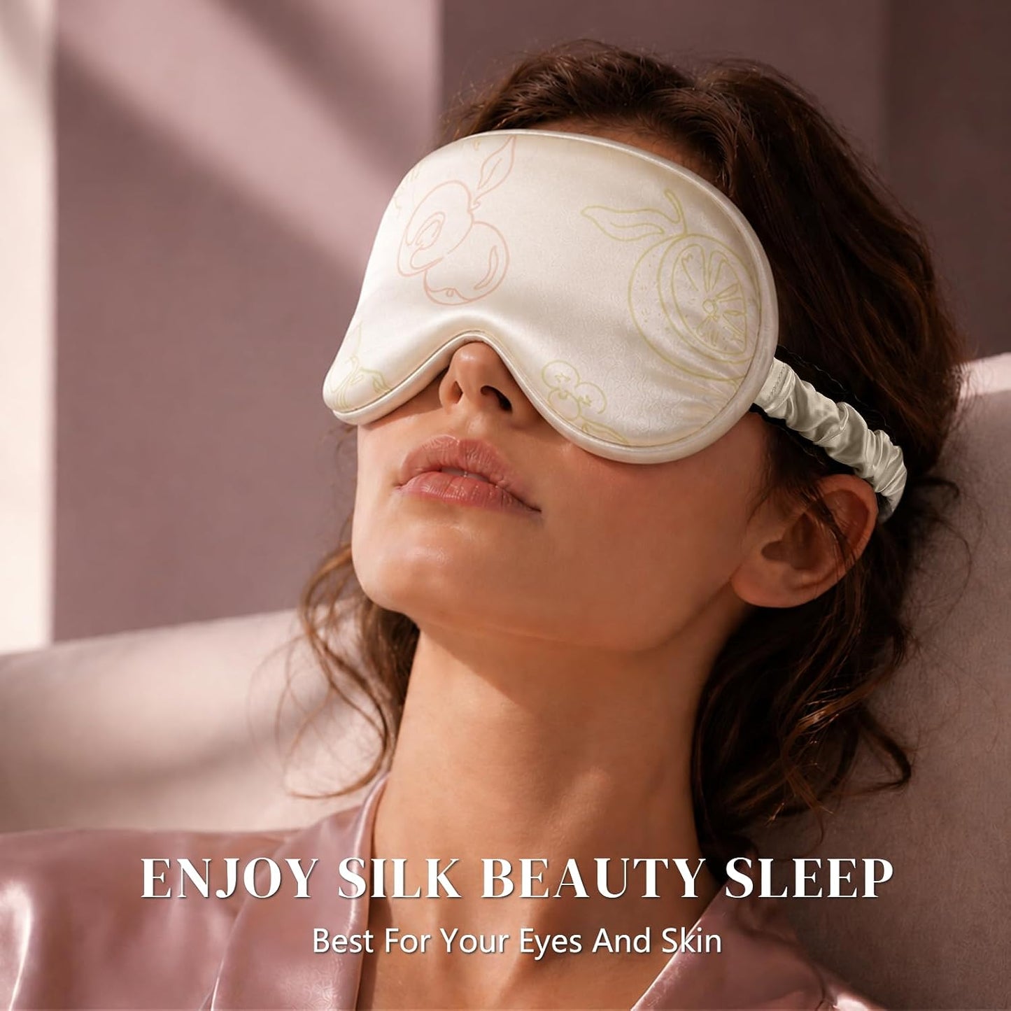 ZIMASILK Adjustable 22 Momme 100% Pure Mulberry Silk Sleep Mask, 3D Contoured Cup Eye Mask for Sleeping, Super Soft Breathable Blindfold, Perfect Blocks Light for Sleeping (Black)