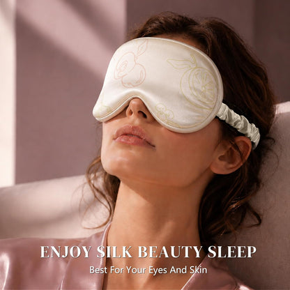 ZIMASILK Adjustable 22 Momme 100% Pure Mulberry Silk Sleep Mask, 3D Contoured Cup Eye Mask for Sleeping, Super Soft Breathable Blindfold, Perfect Blocks Light for Sleeping (Black)