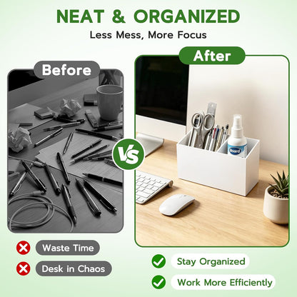 MR.MATE Magnetic Pen Holder,Clear Magnetic Marker Cup for Fridge Whiteboard | Dry Erase Marker Pencil Holder with Acrylic Cup and Strong Magnet, Non-slip Design For Refrigerator Locker Office & Classroom