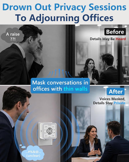 Office Privacy & Noise Canceling White Noise Machine: 90dB 30-Level Volume
