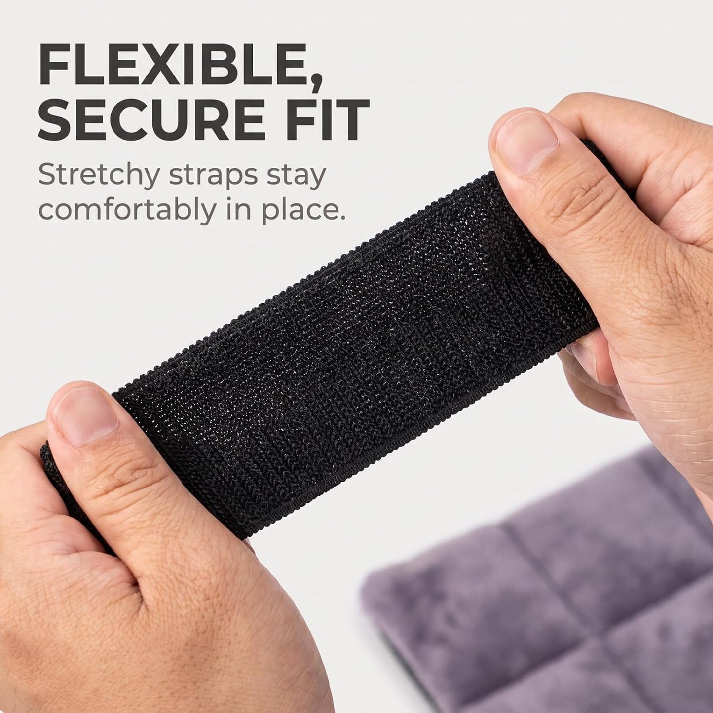 Multi-Functional Flax Seed Hot & Cold Therapy Wrap | 9-Grid Quilted Design · High-Elastic Strap | Microwave Heatable, No Power Needed | for Shoulder, Waist & Thigh | Gray