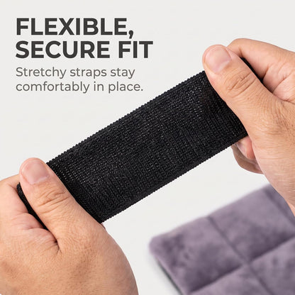 Multi-Functional Flax Seed Hot & Cold Therapy Wrap | 9-Grid Quilted Design · High-Elastic Strap | Microwave Heatable, No Power Needed | for Shoulder, Waist & Thigh | Gray