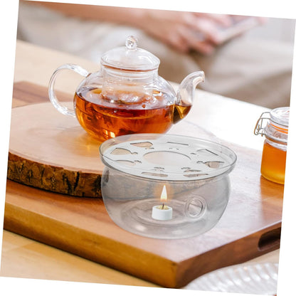 STOBAZA Household Glass Teapot Warmer Non-Slip Base Elegant Tea Heating Tool for Maintaining Warmth Gatherings and Special Occasions