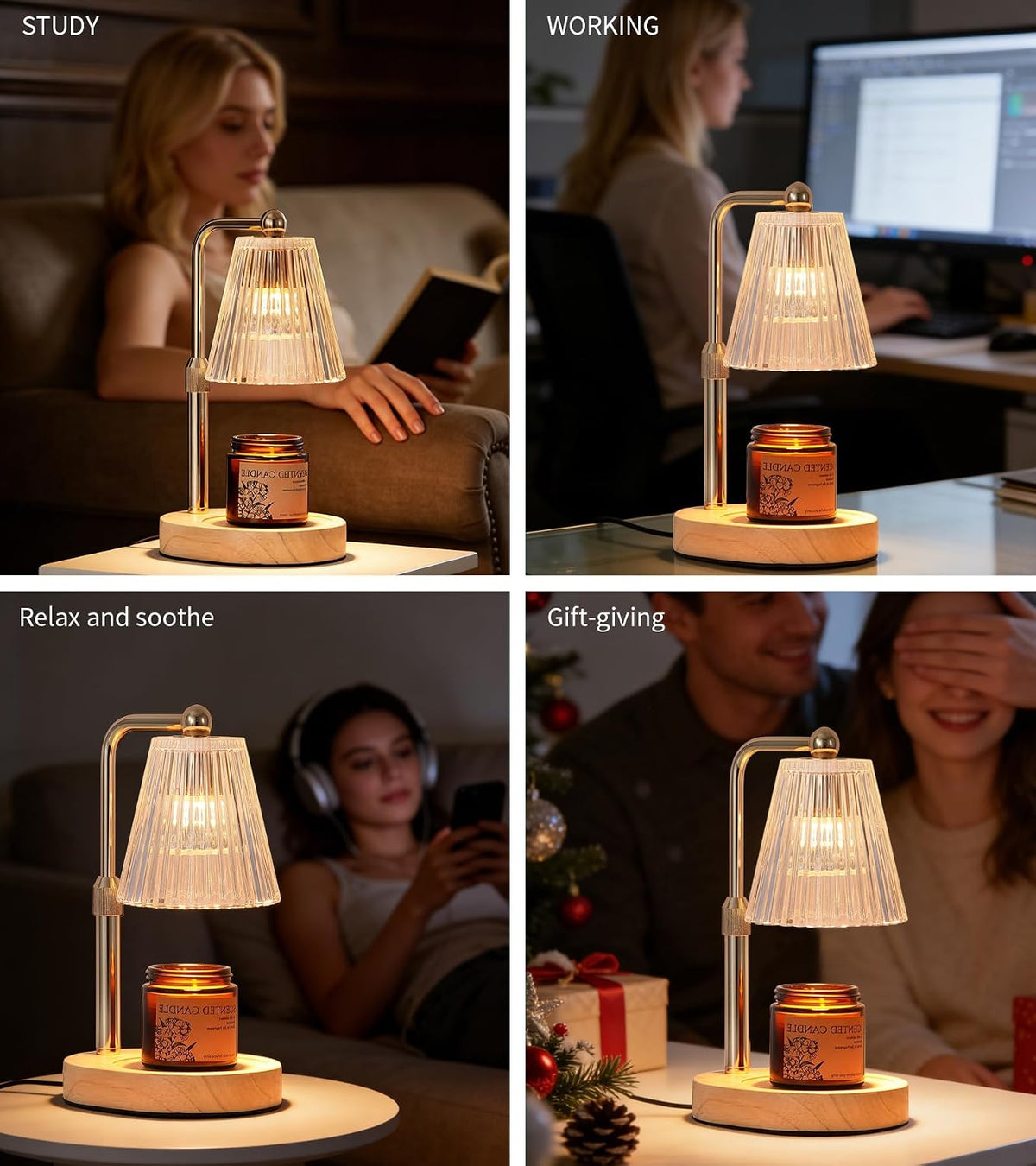 MEXISUE Candle Warmer Lamp with Timer, Bird Candle Warmer Lamp with Jar Candles,Wax Melt Warmer for Housewarming Gift, Birthday Mother's Day Valentines Gifts for Women,Mom,Sister,Bedroom Decor