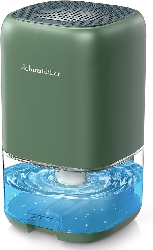 Dehumidifier,35 OZ Small Dehumidifiers for Room for Home,Moisture Absorbers | Quiet with Auto Shut Off, Portable Dehumidifier for Bedroom (280 sq. ft), Bathroom, RV, Closet Colorful Dehumidifiers, Green