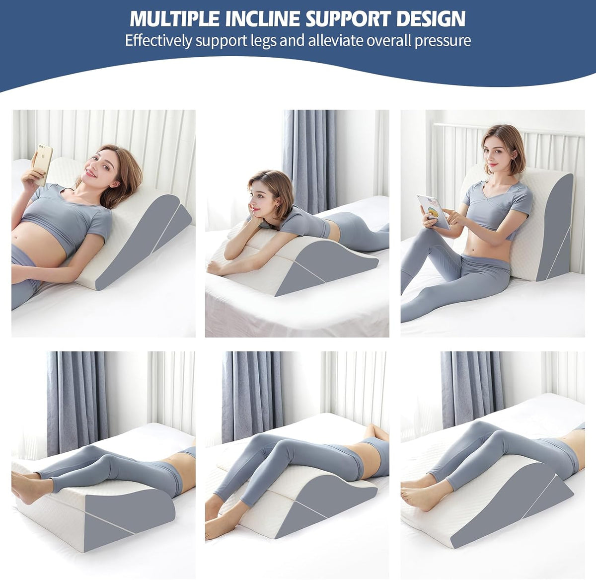 Simpledad Wedge Pillow for Sleeping, Orthopedic Bed Wedge Pillow Set