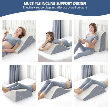 Simpledad Wedge Pillow for Sleeping, Orthopedic Bed Wedge Pillow Set