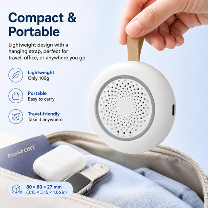 MISIRUN White Noise Machine for Baby and Adult Sleep, for Nursery Travel | 24 soothing sounds, 3-level night light, auto noise detection and 15/30/60-min timer for bedtime, stroller and travel