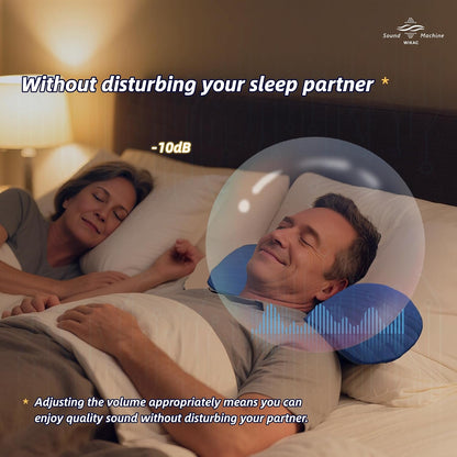 Wikac Bluetooth Soft Pillow Speaker for Sleeping,HQ Amplified Audio,50hr Play-Time,56 Natural 3D White Noise, 5 Timer, Comfortable Sleep Headphones with Bone Conduction Speakers for a Healthy Sleep