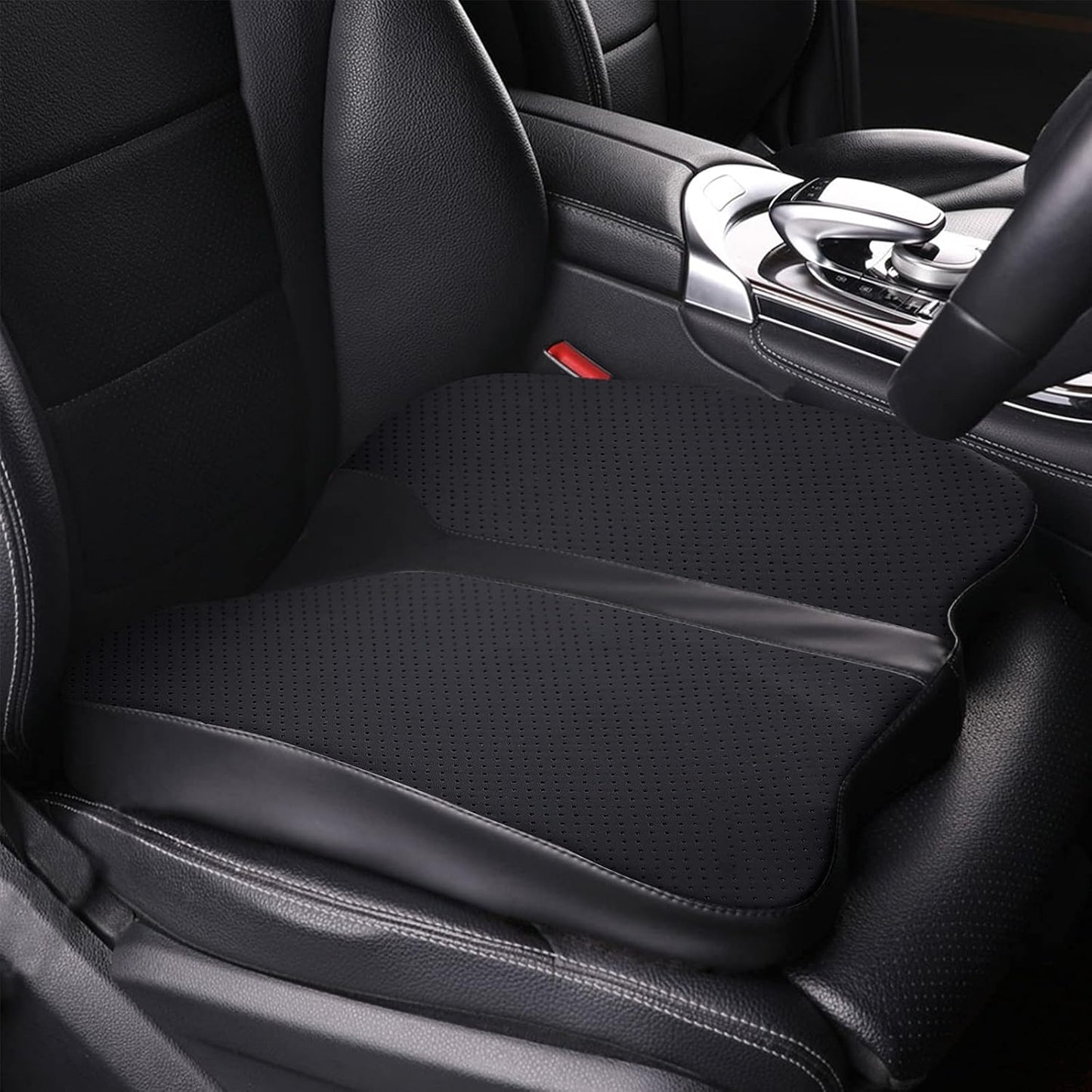 Car Seat Cushion - Comfort Memory Foam Seat Cushion for Car Seat Driver, Tailbone (Coccyx) Pain Relief, Car Seat Cushions for Driving (Gray)