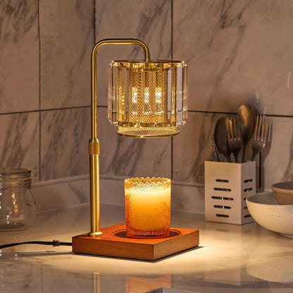 IN HAPPY Purple Candle Warmer Lamp with Timer & Dimmer, Gifts for Women, Housewarming Gifts for New Home, Adjustable Height Candle Warmer Lamp with 2 Bulbs for Jar Candles, Bedroom Home Decor