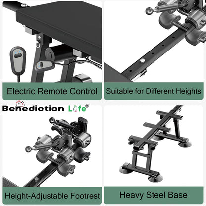 Electric Traction Machine for Neck and Back, Home Spinal Decompression Device for Lower Back Pain Relief, Non-Inversion Spine Stretcher for Safer Daily Use,Lumbar&Cervical Traction Decompression Table