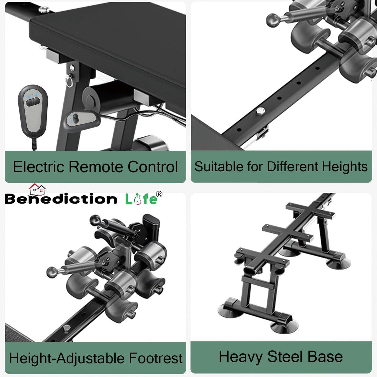 Electric Traction Machine for Neck and Back, Fitness Full Body Traction Device, Home Spinal Decompression Stretcher for Lower Back Pain Relief ,Lumbar & Cervical Traction Decompression Table