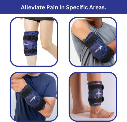 Medvice Knee Ice Pack Wrap with Cold Compression for Pain Relief, Swelling