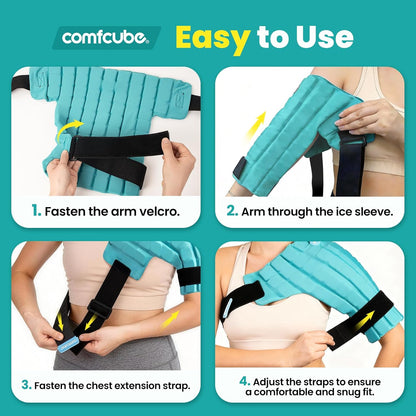 Neck Ice Pack Wrap for Cervical Pain, 2 Hours Long Lasting Cold | Ice Pack for Neck Shoulders Cooling, FSA Eligible, Flexible Cold Pack for Hot Weather, Hot Flashes, Surgery, Swelling