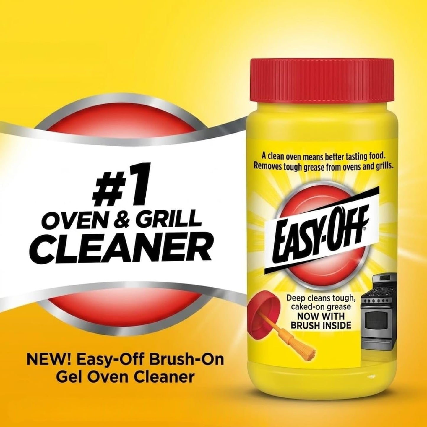 Oven Cleaner Paste with Applicator, Heavy Duty Grease Remover for Ovens & Grills, Fast Acting Kitchen Degreaser, 238g
